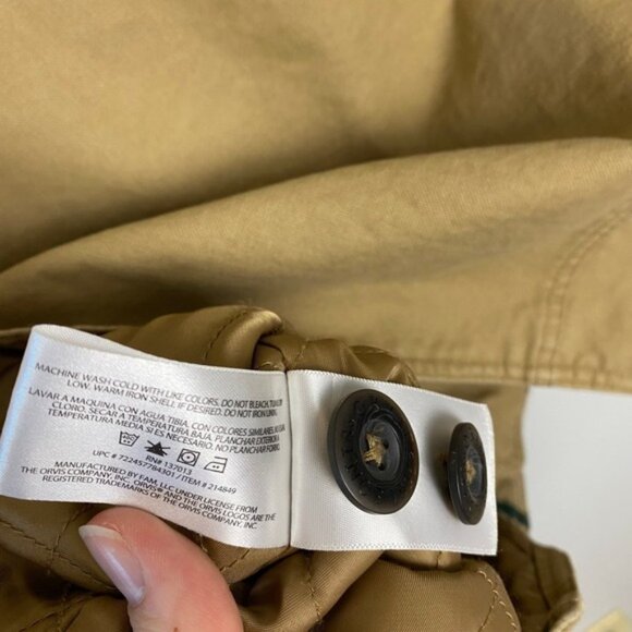 Orvis Men's Classic Barn Canvas Field Coat Jacket Chore Coat Camel Size Medium - Picture 10 of 10